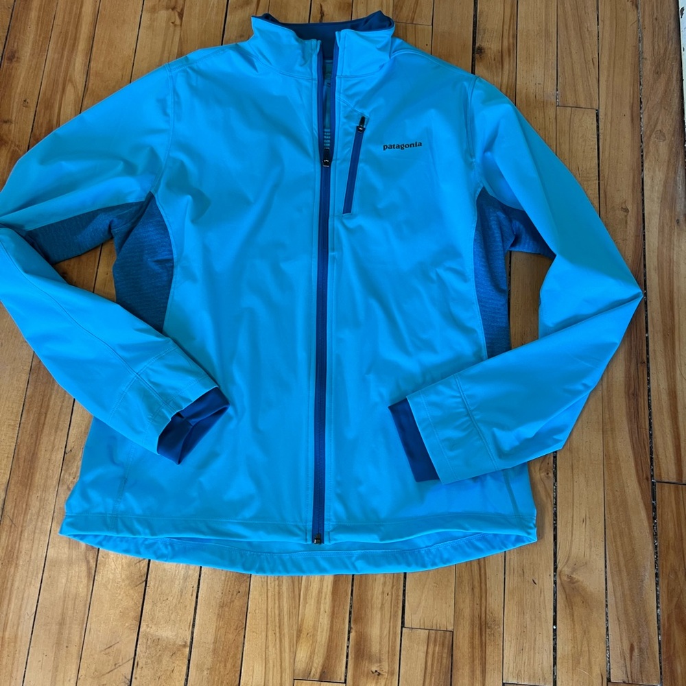 Patagonia Women's Aqua Blue Softshell Ski Jacket